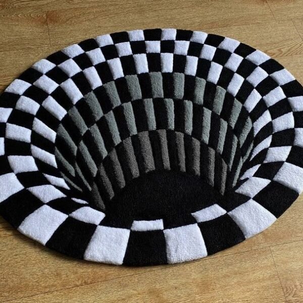 3D Illusion Round Hand tufted Rug